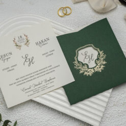 invitatii nunta verde smarald
