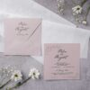 invitatii nunta cu plic inclus in pret cu motive florale pe colturi 10305.