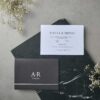 invitatii nunta glisante embosate cu plic plic negru si argintiu 22513.