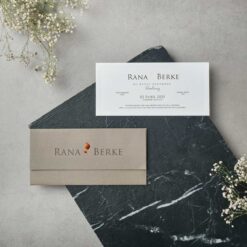 invitatii nunta elegante glisante cu folio aramiu si ieftine 22516.
