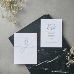 invitatii nunta elegante embosate simple 22525.