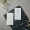 invitatii nunta simple cu motive florale galbene 22581.
