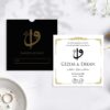 invitatii nunta simple cu plic negru 6222.