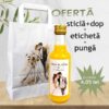 pachet nunta marturii complet cu sticla de 200 ml punga eticheta si dop foarte ieftin