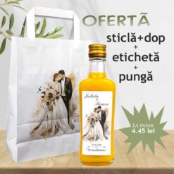 Sticla nunta 200 ml Luna pachet marturii ieftin