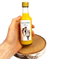 sticle marturii nunta 200 ml ieftine cu capac si eticheta